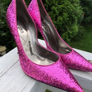 Guess glitter heels- pink